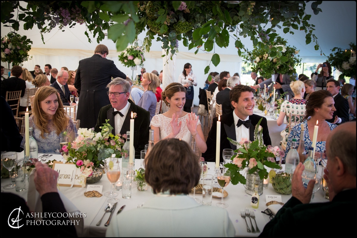 Marquee Wedding top table