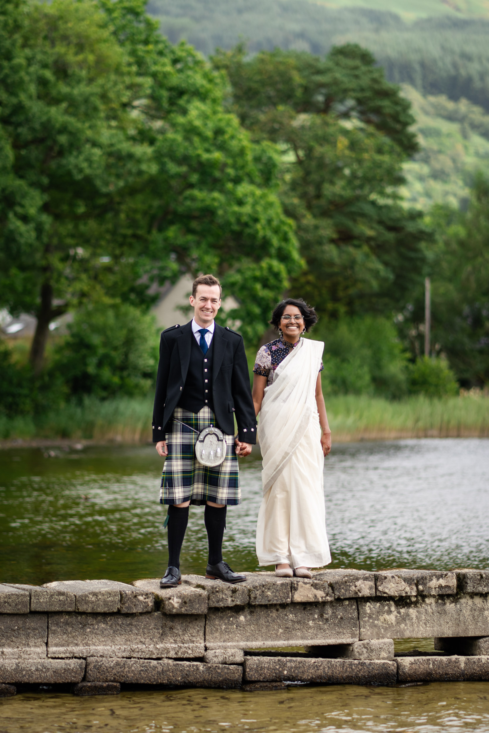 Scottish Indian wedding portrait