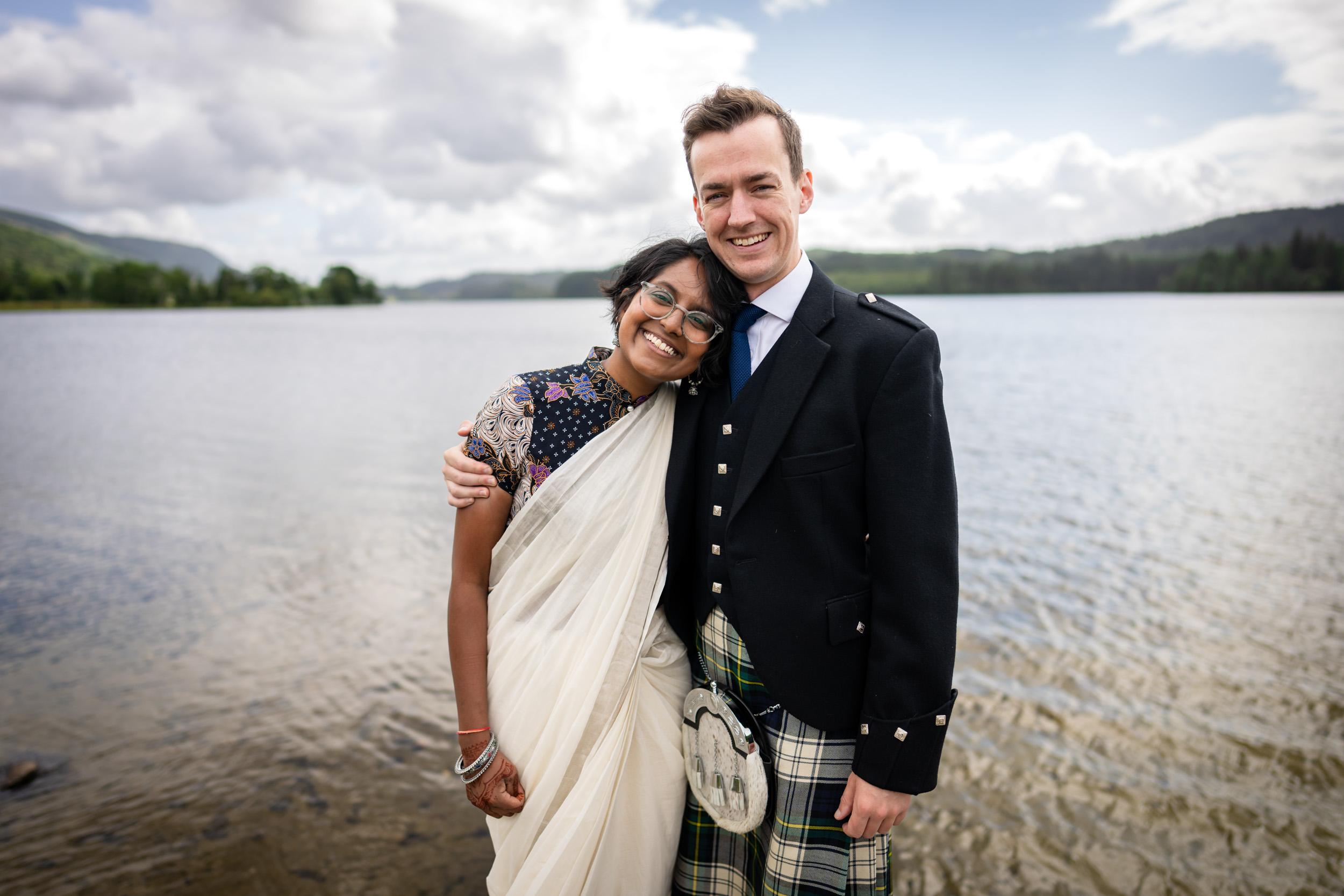 Scottish Indian wedding portrait