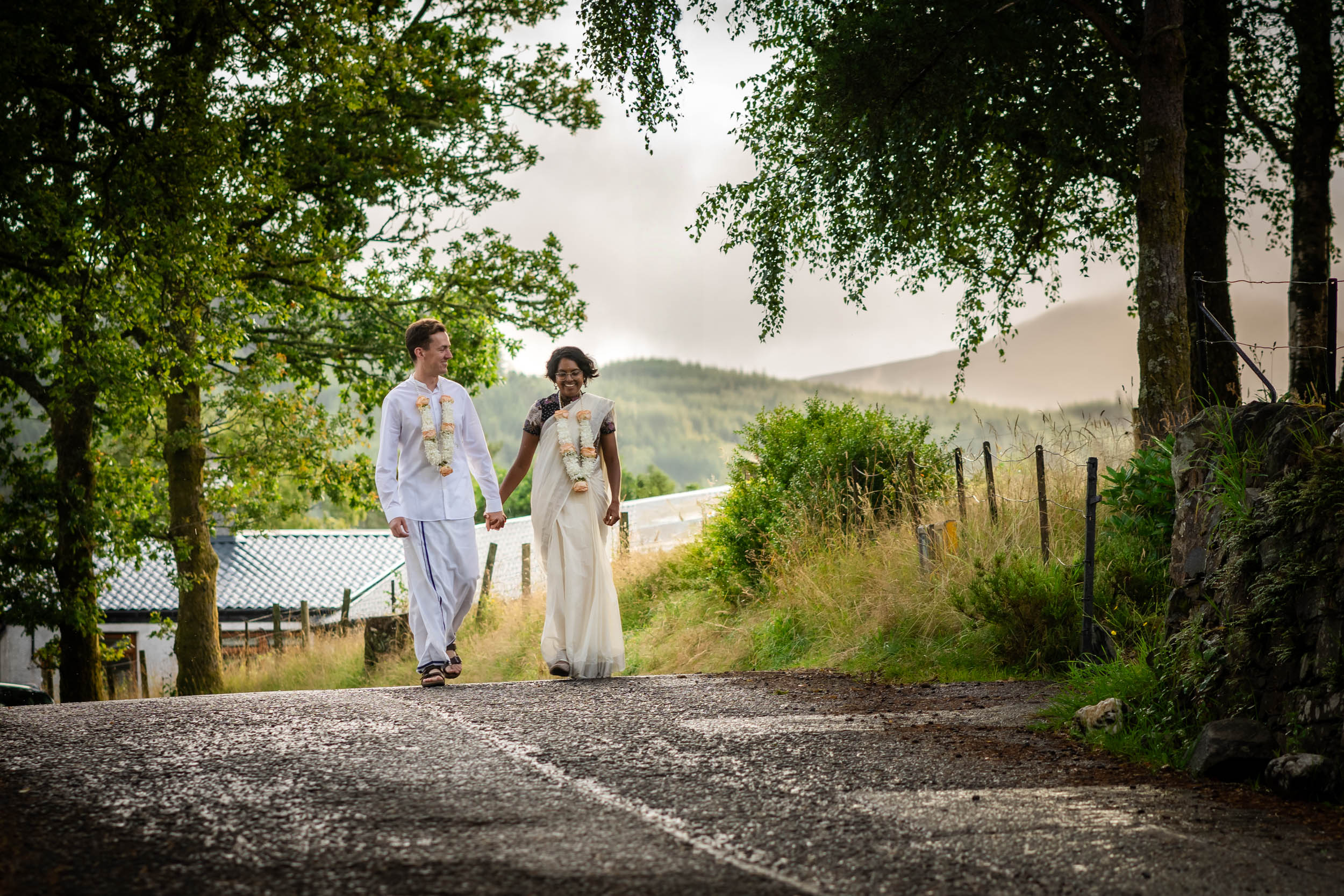 Scottish Indian wedding portraits Loch Ard