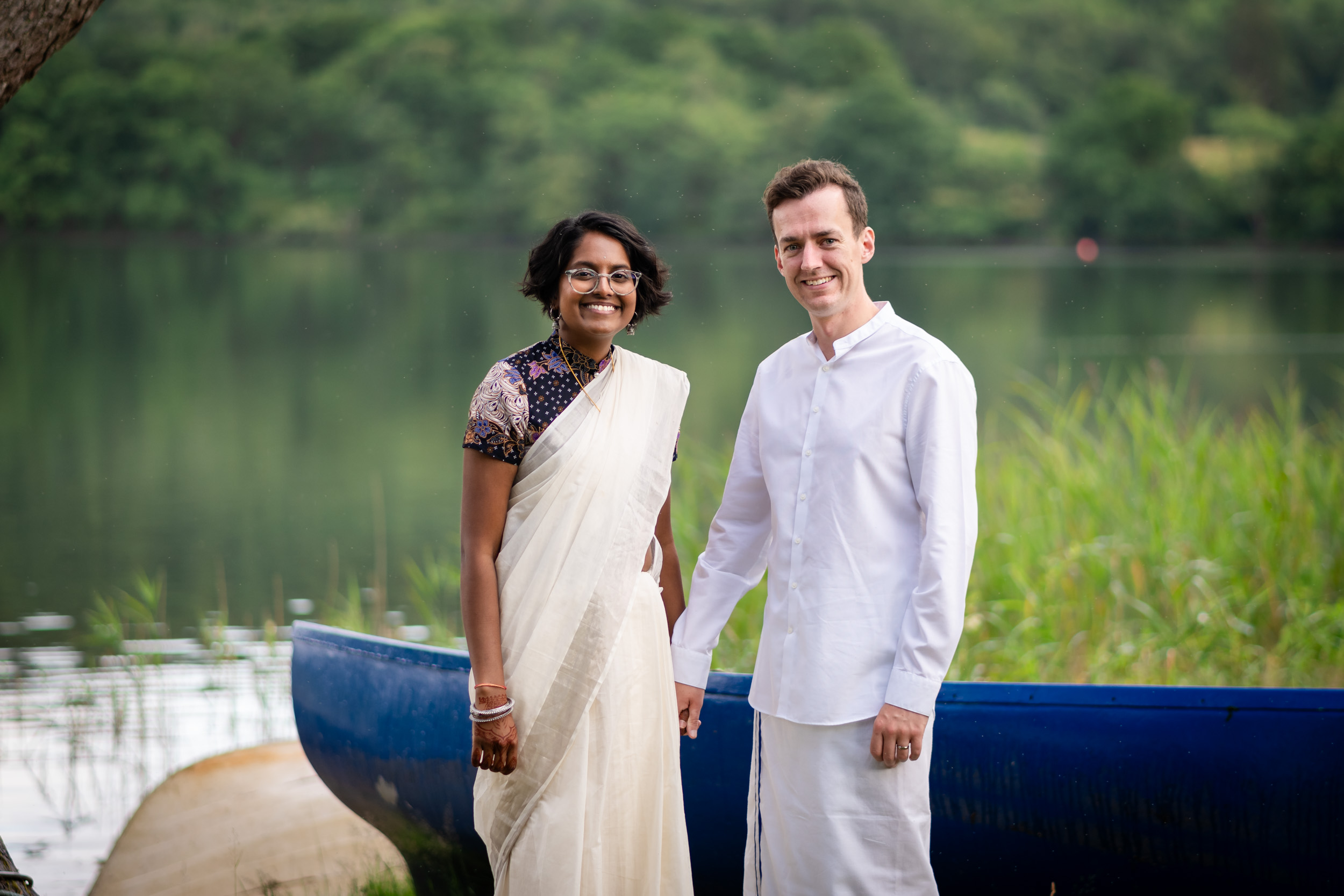 Scottish Indian wedding portraits Loch Ard